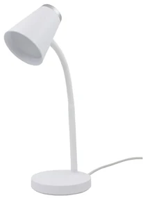 Stolná lampa Chico, 1x biele/chrómové PVC tienidlo, w
