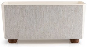 PLASTOVÝ KVETINÁČ SALVIA TX 28,5X17 CM KRÉMOVÁ