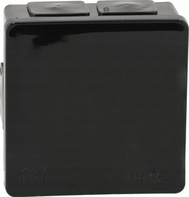 BERGE Elektroinštalačná krabica na omietku IP55 - čierna