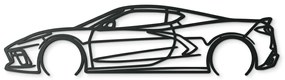 drevko Nálepka 21 C8 Corvette Rozmer obrazu: 22 x 86 cm, Farba dekorácie: Čierna