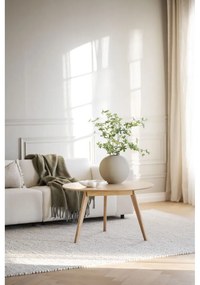 Okrúhly konferenčný stolík v dekore duba v prírodnej farbe 90x90 cm Yumi - Rowico