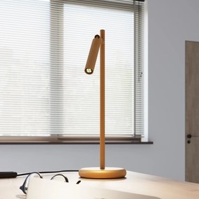 Stolná lampa Pastelo, 1x zlaté kovové tienidlo