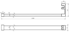 Mexen Mexen, držiak uterákov na stenu sprchovacieho kúta, medená matná, 800-06-65