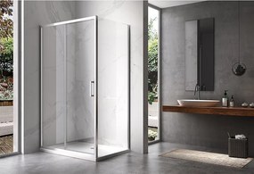 BPS-koupelny Obdĺžnikový sprchovací kút HYD-OK103A 100x80 chróm/transparent + vanička HYD-OSV-ST03A biela