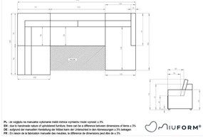 Béžová rozkladacia modulárna rohová pohovka s úložným priestorom (ľavý roh) Lulu – Miuform