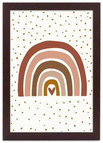 Gario Plagát Ružová dúha Farba rámu: Hnedá, Rozmery: 30 x 45 cm