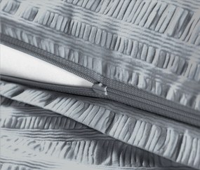 Krepová posteľná bielizeň, štandardná veľkosť, sivá