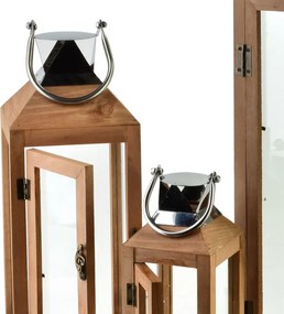 Sada 3 ks lampášov LEVI 62/42/28 hnedá