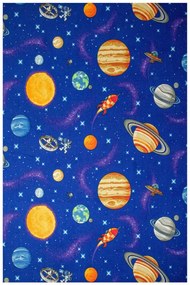 Detský koberec Galaxy planéty, rakety