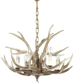 Ideal Lux - Luster na reťazi CHALET 6xE14/40W/230V parožie