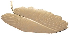 Dekorácia v zlatej farbe Mauro Ferretti Leaf, 35,5 × 23 cm