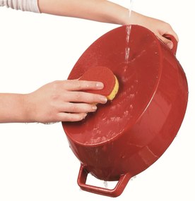 Pyrex Liatinový kastról s pokrievkou 4 l, 29 x 21 cm, červená, 4 l