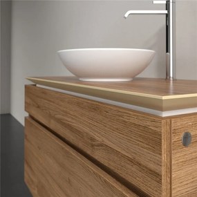 VILLEROY &amp; BOCH Legato závesná skrinka pod umývadlo na dosku (umývadlo v strede), 2 zásuvky, 1000 x 500 x 550 mm, Oak Kansas, B57200RH