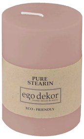 Púdrovoružová sviečka Eco candles by Ego dekor Friendly, doba horenia 37 h