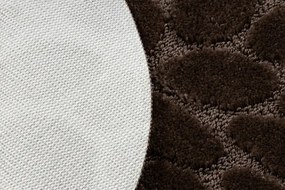 Kúpeľňový koberček SUPREME STONES kamienky, hnedý kruh