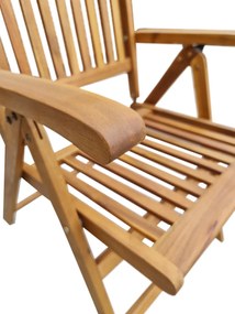 ATLAN - drevené polohovacie záhradné kreslo - 2. KVALITA