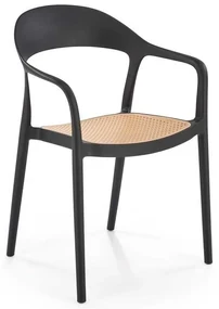 Jedálenská stolička Ruby, hnedá / čierna