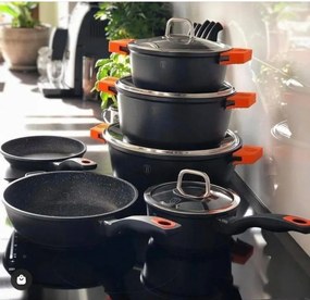 Nepriľnavá sada hrncov 10 ks, Granit Diamond Line BerlingerHaus