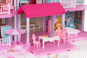 Veľký skladací domček pre bábiky + záhradný nábytok pre bábiky