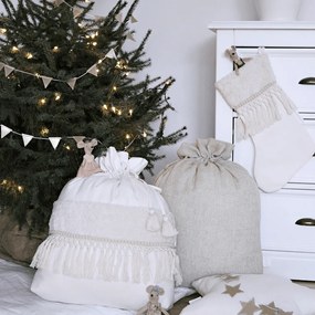 Vianočné Boho pančucha 42x26cm