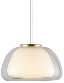 Nordlux - Závesné svietidlo na lanku JELLY 1xE27/40W/230V biela/číra pr. 39 cm