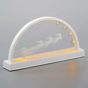 Kovový svetelný oblúk, teplé biele, 10 LED, časovač