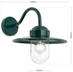 Orion AL 11-1313 - Vonkajšia nástenná lampa EDWARD 1xE27/60W/230V IP44 zelená