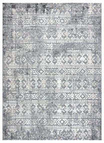 Koberec Štrukturálny SOLE D3732 Aztécky, diamanty sivo / béžový