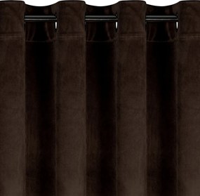 ZATEMŇOVACÍ ZÁVES NA KRÚŽKOCH MELANIE 140X250 CM TMAVOHNEDÁ