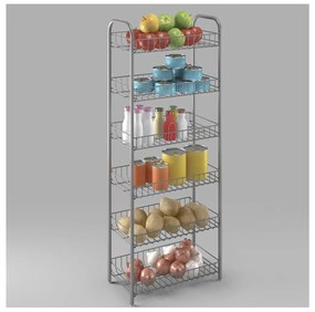 Biely kovový úložný regál 41x104 cm Monaco – Metaltex