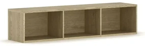 Nástenná knižnica INTEGRO, 465 x 1750 x 400 mm, 3 police, dub prírodný