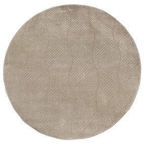 Dekorstudio Okrúhly jednofarebný koberec FANCY 904 -  béžový Priemer koberca: 160cm