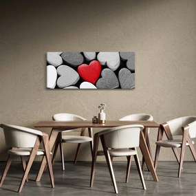 Obraz drevených srdiečok (120x50 cm)