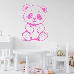 Veselá Stena Samolepka Roztomilý medvedík Farba: červená, Veľkosť: 80 x 58 cm
