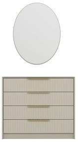 Komoda so zrkadlom Kale Beige