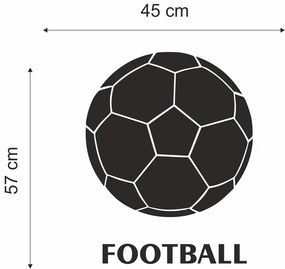 Okrúhle zrkadlo na stenu s futbalovým motívom