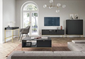 Konferenční stolek Nova 104 cm černý/zlatý