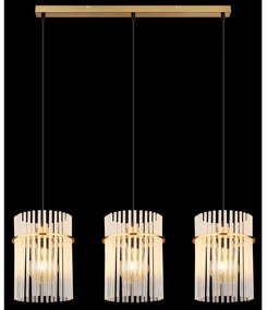 Globo 15698-3HM - Luster na lanku GORLEY 3xE27/60W/230V zlatá