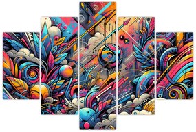 Obraz - Pestrofarebné graffiti (150x105 cm)