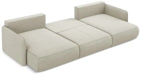 Krémovobiela rozkladacia/s úložným priestorom rohová pohovka Nanea – Makamii