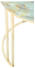 Bielo-zlatý konferenčný stolík Mauro Ferretti Sepa, ø 75 cm