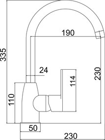 Novaservis Titania Fresh, drezová stojanková batéria 1, Piesková, 96713-GRS