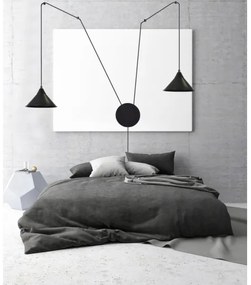 Luster na lanku ABRAMO 2xE27/15W/230V čierna