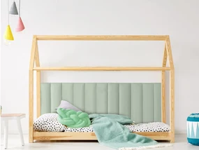 Čalúnený nástenný panel FRAME KRONOS 15x90 cm Farba: Svetlomodrá