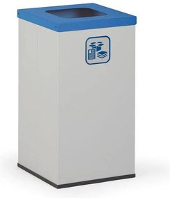 Kôš na triedený odpad 50 L, úchyt na vrece, sivý/modrý