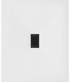 Mexen Hugo, obdĺžniková sprchová vanička SMC 140 x 100 cm, biela, čierna krytka, 42101014-B