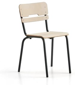 Školská stolička SCIENTIA, nízke sedadlo, V 460 mm, antracit/breza