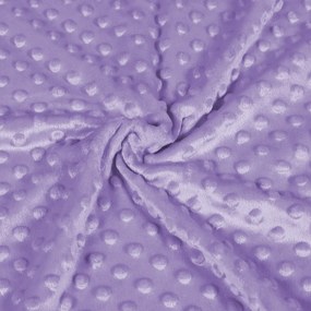 Biante Detská obojstranná deka Minky TOP 3D bodky/Polar MKP-058 Fialová 75x100 cm