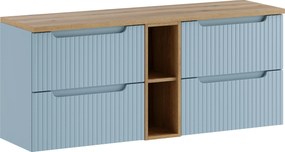 Comad Kúpeľňová skrinka pod doskové umývadlo set Nova Denim 140 denim/dub coast evoke