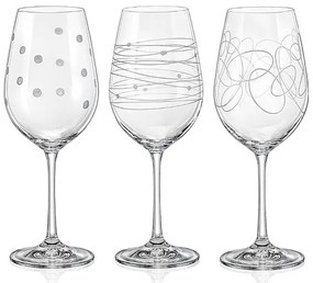 Crystalex Poháre na víno VIOLA ELEMENTS 450 ml, 6 ks
